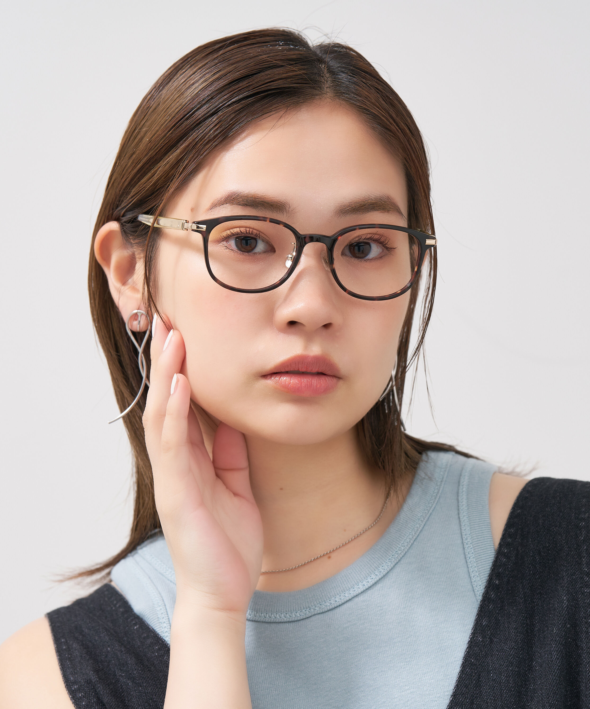  「ウェリントン型 メガネ｜上品で高級感のある 大人可愛いメガネ フェミニン レンズ交換券付き STANDARD MUSE」|メガネ|