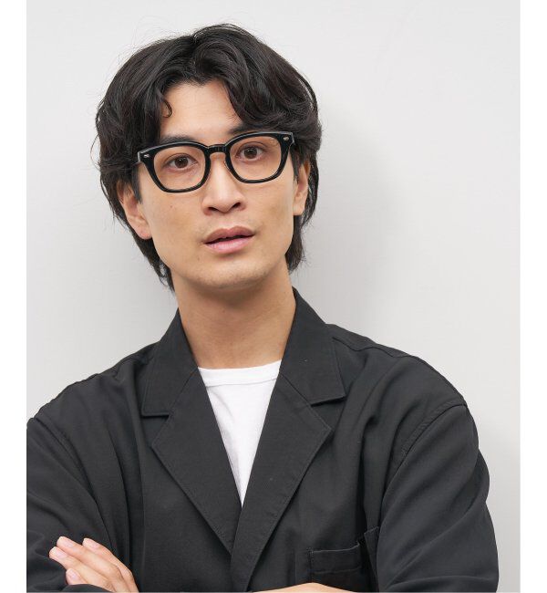  「Zoff｜emiri ウェリントン型 メガネ |辺見えみり 軽量 黒縁フレーム レンズ交換券付」|メガネ|