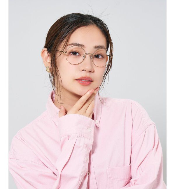  「ラウンド型 メガネ | 丸型メガネ チタン 軽量 メタルフレーム レディース 大人可愛い レンズ交換券付」|メガネ|