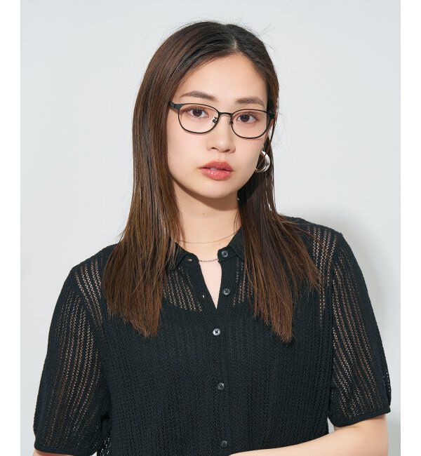  「ウェリントン型 メガネ | メタル 大人可愛い 伊達メガネ レディース レンズ交換券付」|メガネ|