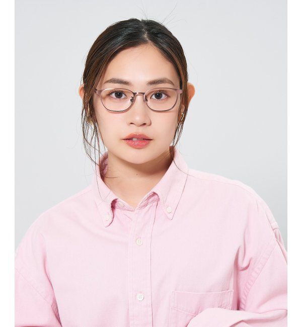  「ウェリントン型 メガネ | メタル 大人可愛い 伊達メガネ レディース レンズ交換券付」|メガネ|