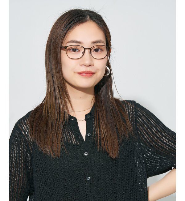  「ウェリントン型 メガネ | メタル 大人可愛い 伊達メガネ レディース レンズ交換券付」|メガネ|