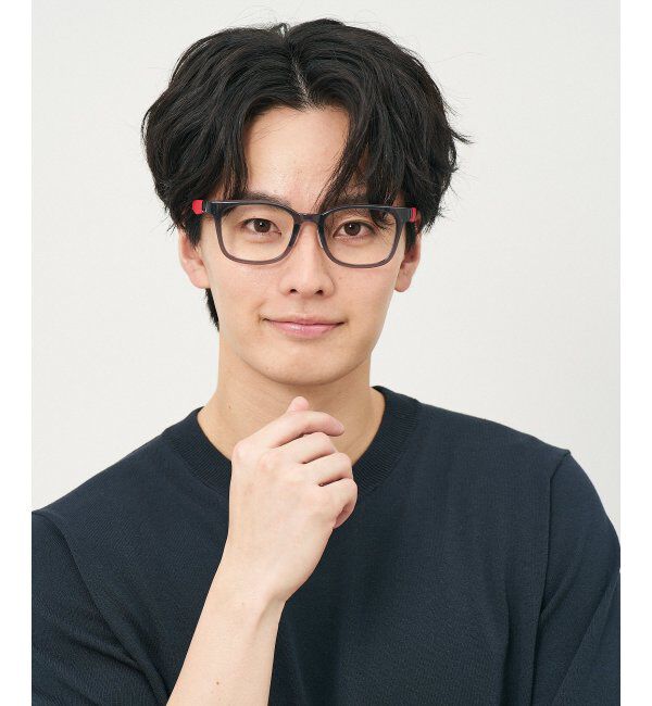  「ウェリントン型 メガネ【SNAP GRIP搭載】 スポーツ 運動用｜ズレ落ち防止｜伊達メガネ  レンズ交換券付」|メガネ|