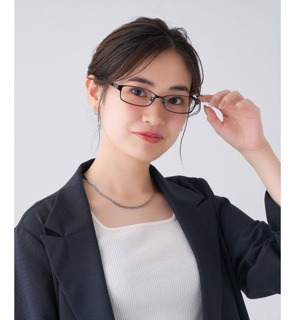  「 スクエア型 メガネ | 横長 メタルフレーム 伊達めがね 度付きユニセックス  STANDARD  レンズ交換券付」|メガネ|