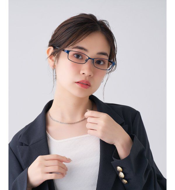  「 スクエア型 メガネ | 横長 メタルフレーム 伊達めがね 度付きユニセックス  STANDARD  レンズ交換券付」|メガネ|