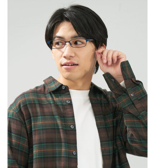  「 スクエア型 メガネ | 横長 メタルフレーム 伊達めがね 度付きユニセックス  STANDARD  レンズ交換券付」|メガネ|