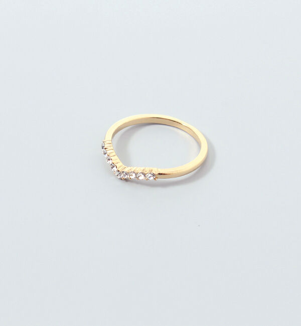  「Ligne V字パヴェミル リング」|リング|CLR