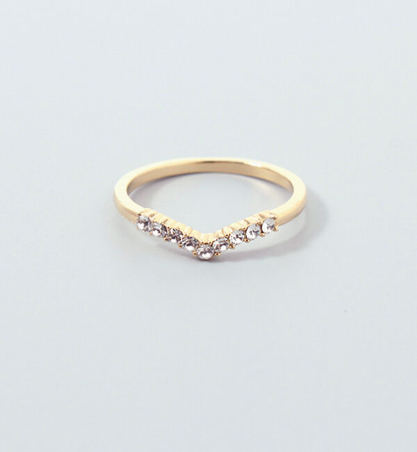  「Ligne V字パヴェミル リング」|リング|