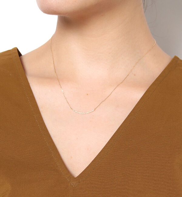 JUPITER「【K10】ゴールドラインネックレス/ムーン」|ネックレス|