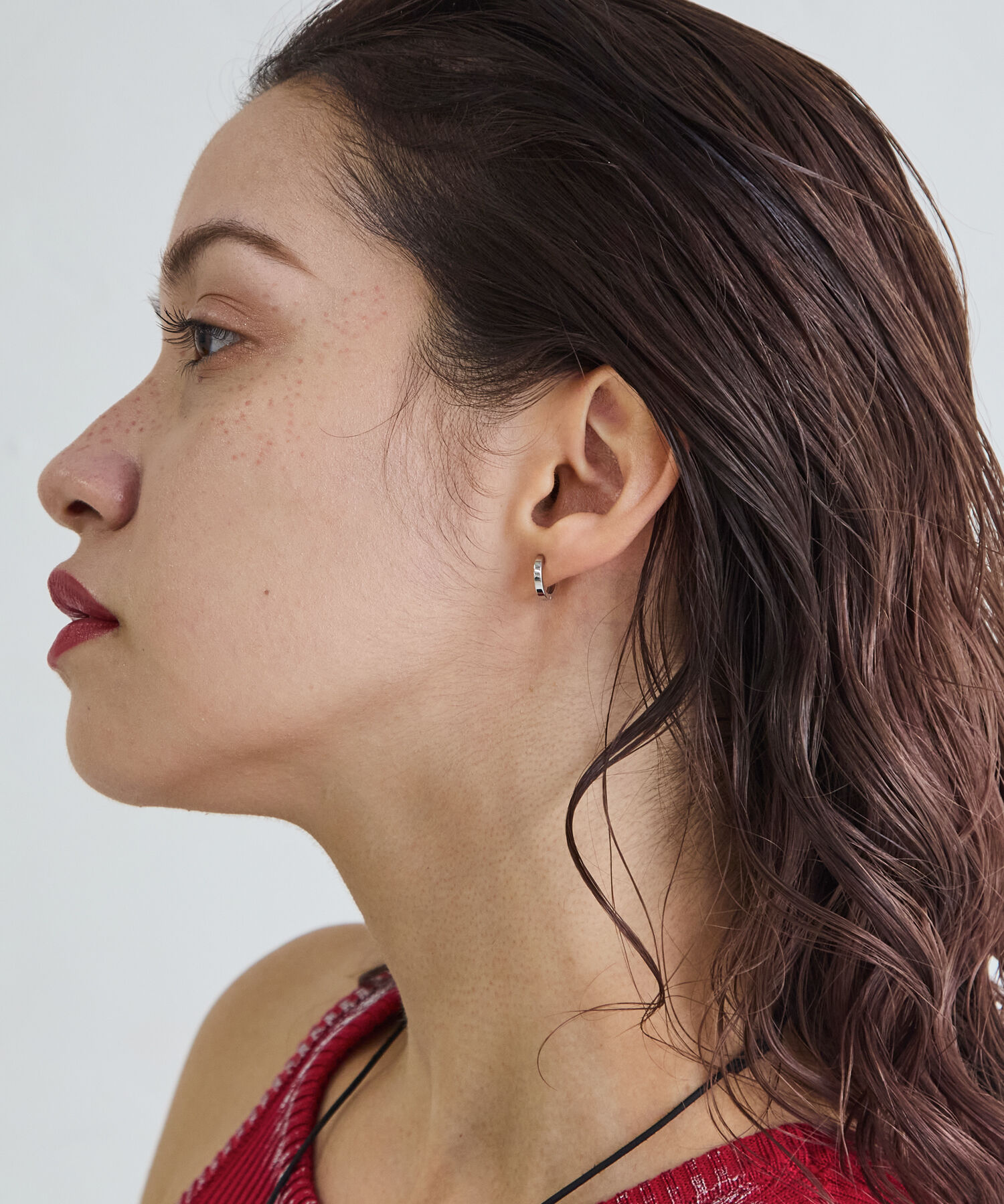 JUPITER「【シリーズ累計販売 2000点突破！】【K10】ストレートフープピアス/ユニセックス/シルバー」|ピアス|