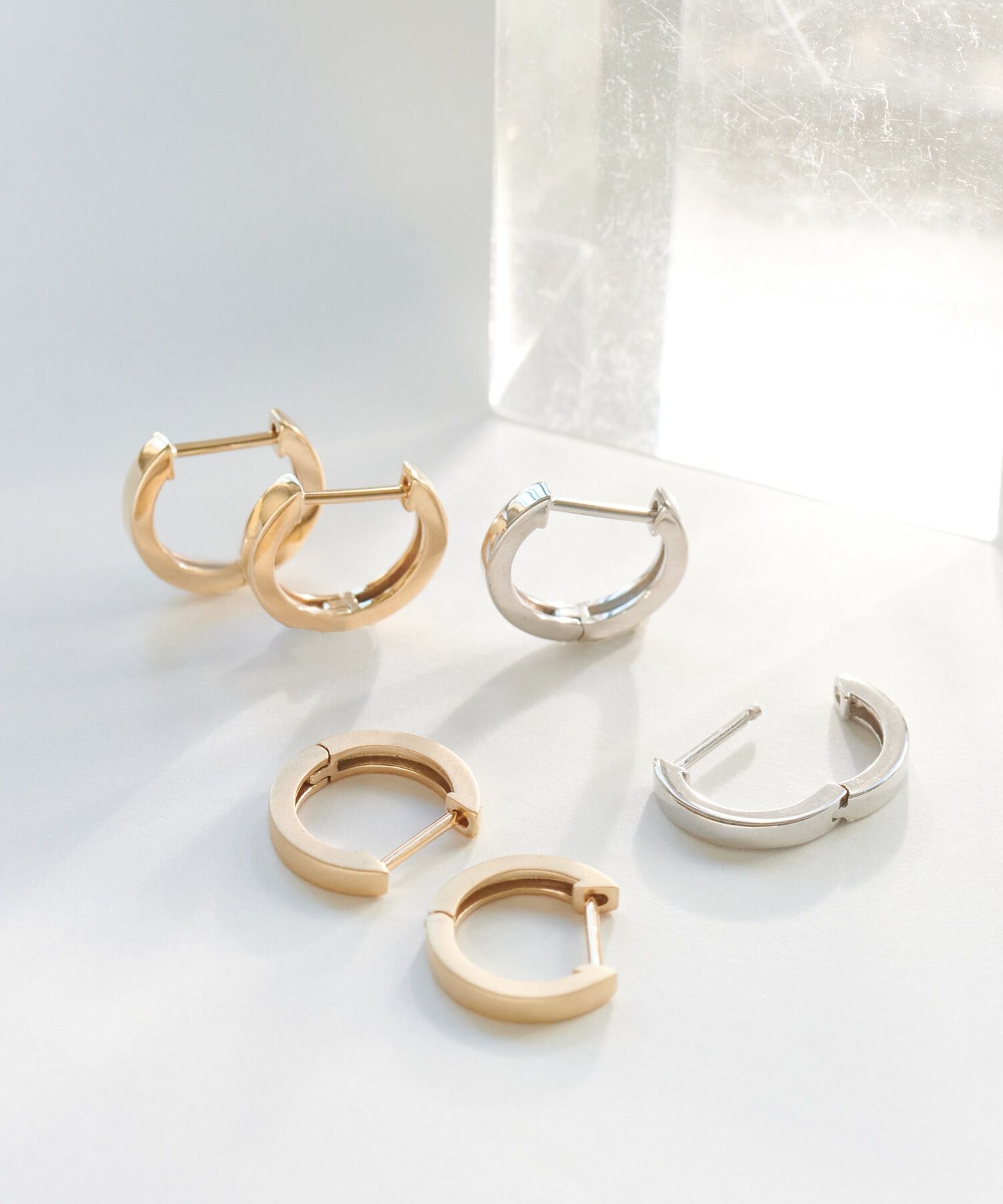 JUPITER「【シリーズ累計販売 2000点突破！】【K10】ストレートフープピアス/ユニセックス/シルバー」|ピアス|