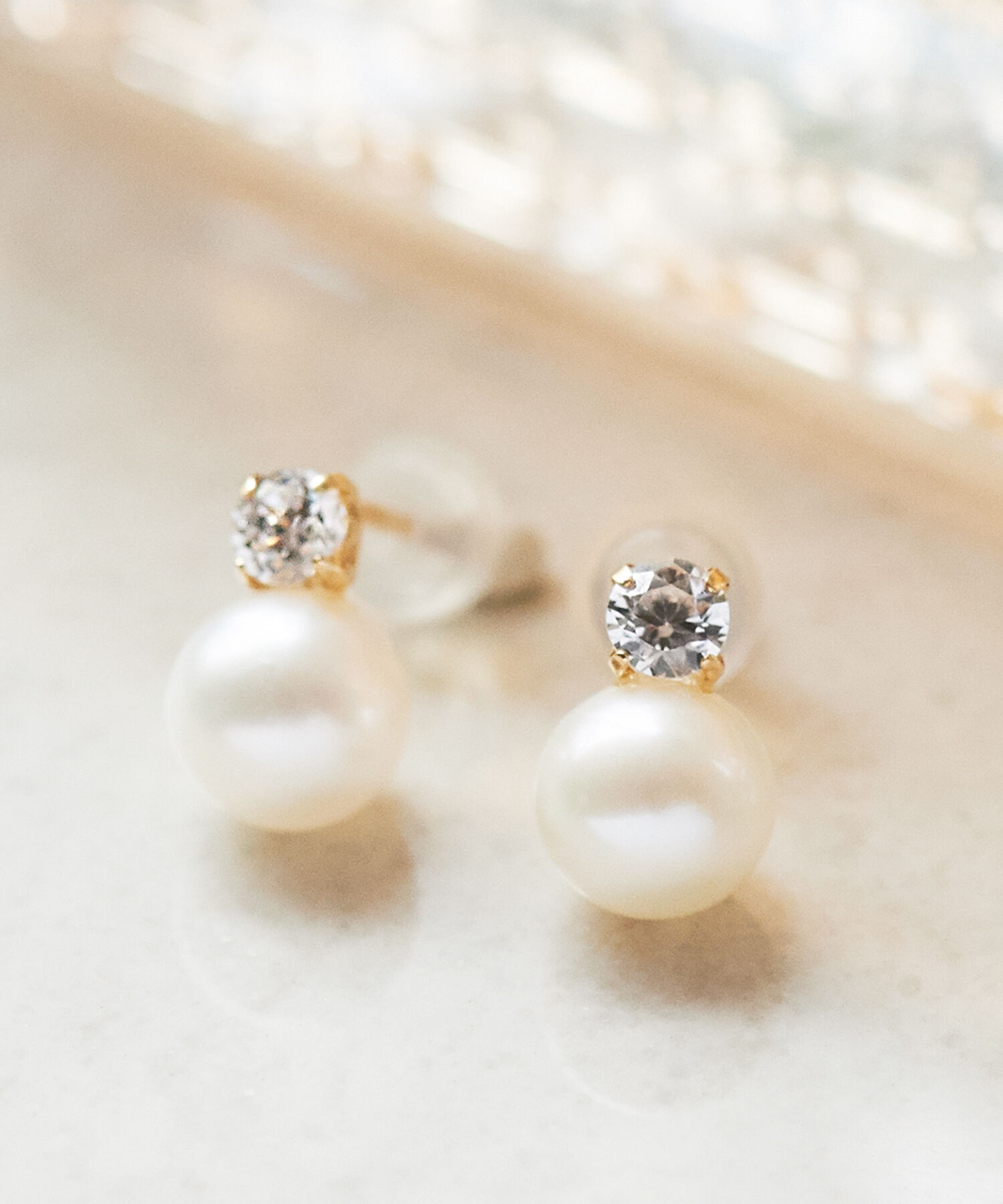 Phoebe「【K10】ジュエルパールピアス／BOX付き」|ピアス|