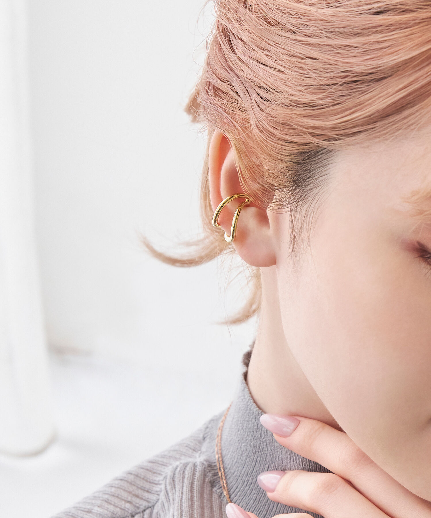 Phoebe「ミニマムリュクスイヤーカフ　ゴールド」|イヤーカフ|