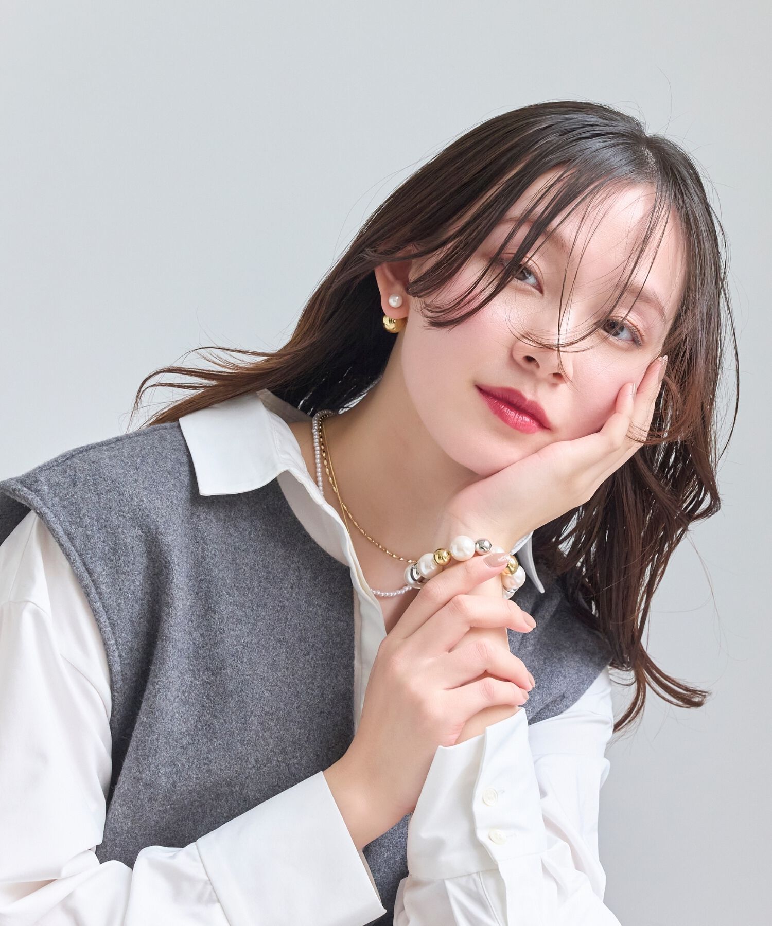 Phoebe「コンビメタルボールゴムブレスレット」|ブレスレット・バングル|