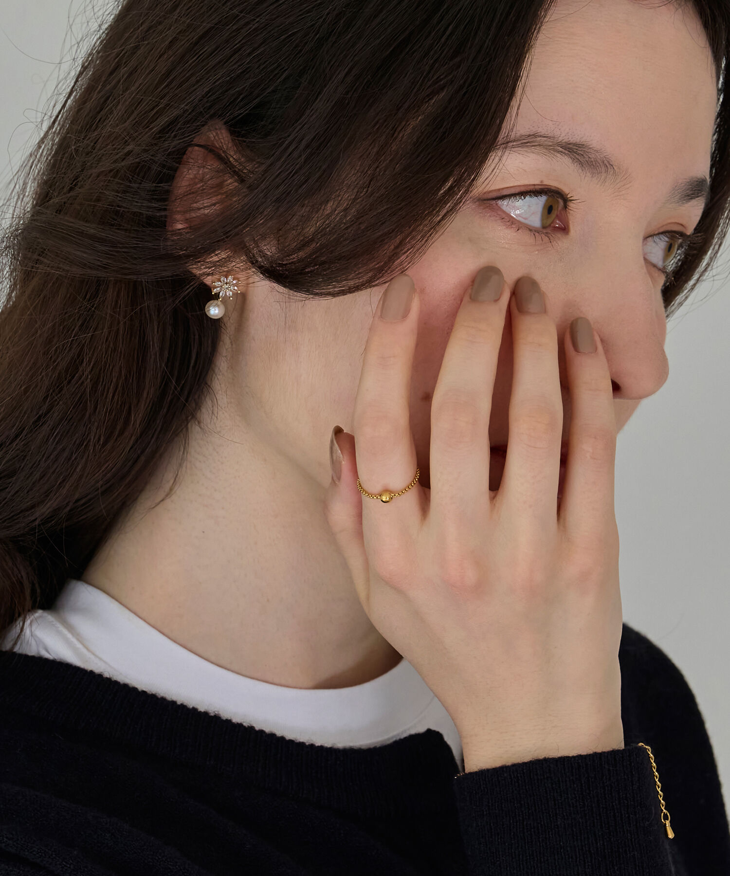 Phoebe「クリスタルペタルパールピアス」|ピアス|