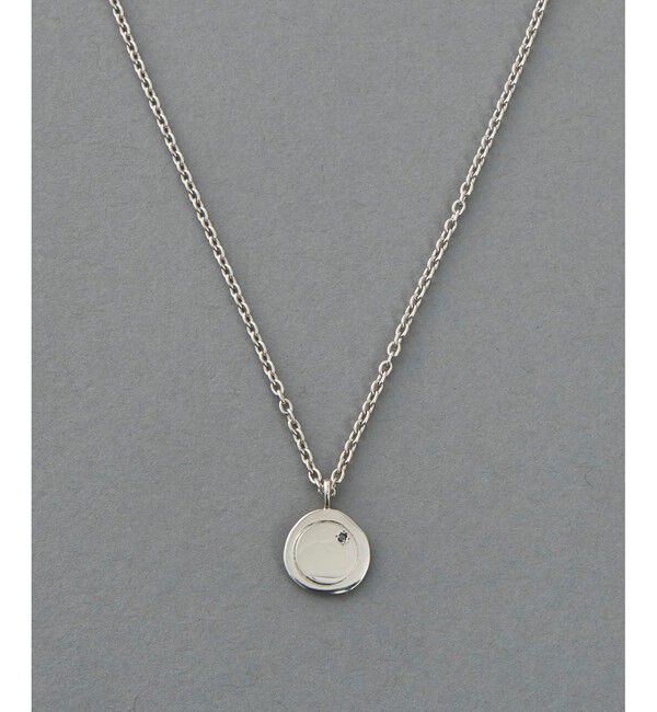 ete「[シェア] ブラックダイヤモンド コイン ネックレス」|ネックレス|プラチナム