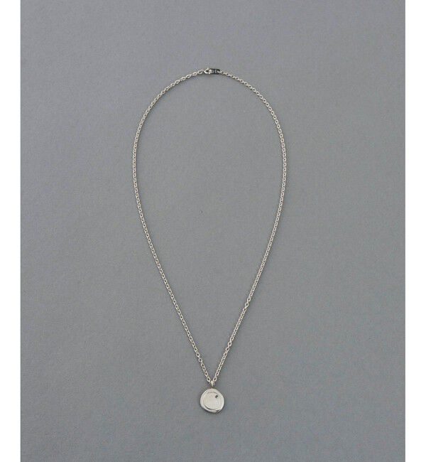 ete「[シェア] ブラックダイヤモンド コイン ネックレス」|ネックレス|