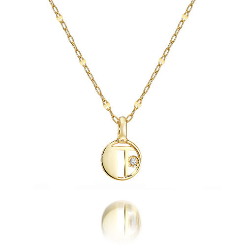  「INITIAL STAR CHARM (T)」|ネックレス|イエローゴールド