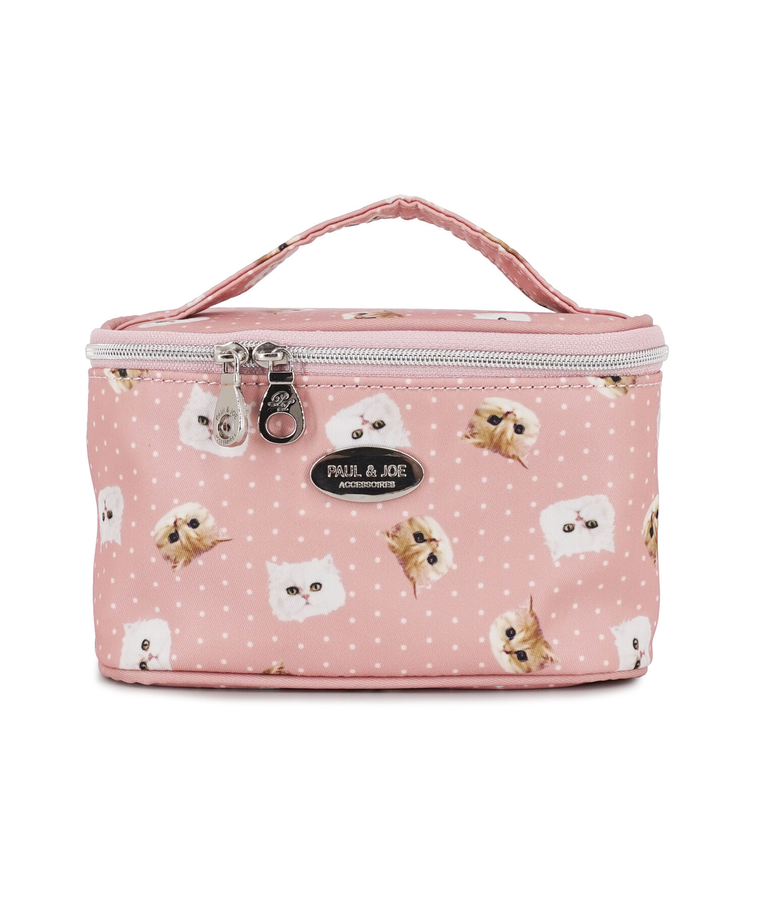 PAUL&JOE「持ち手つきポーチ／ジブシー＆ヌネット総柄」|ポーチ|オレンジ