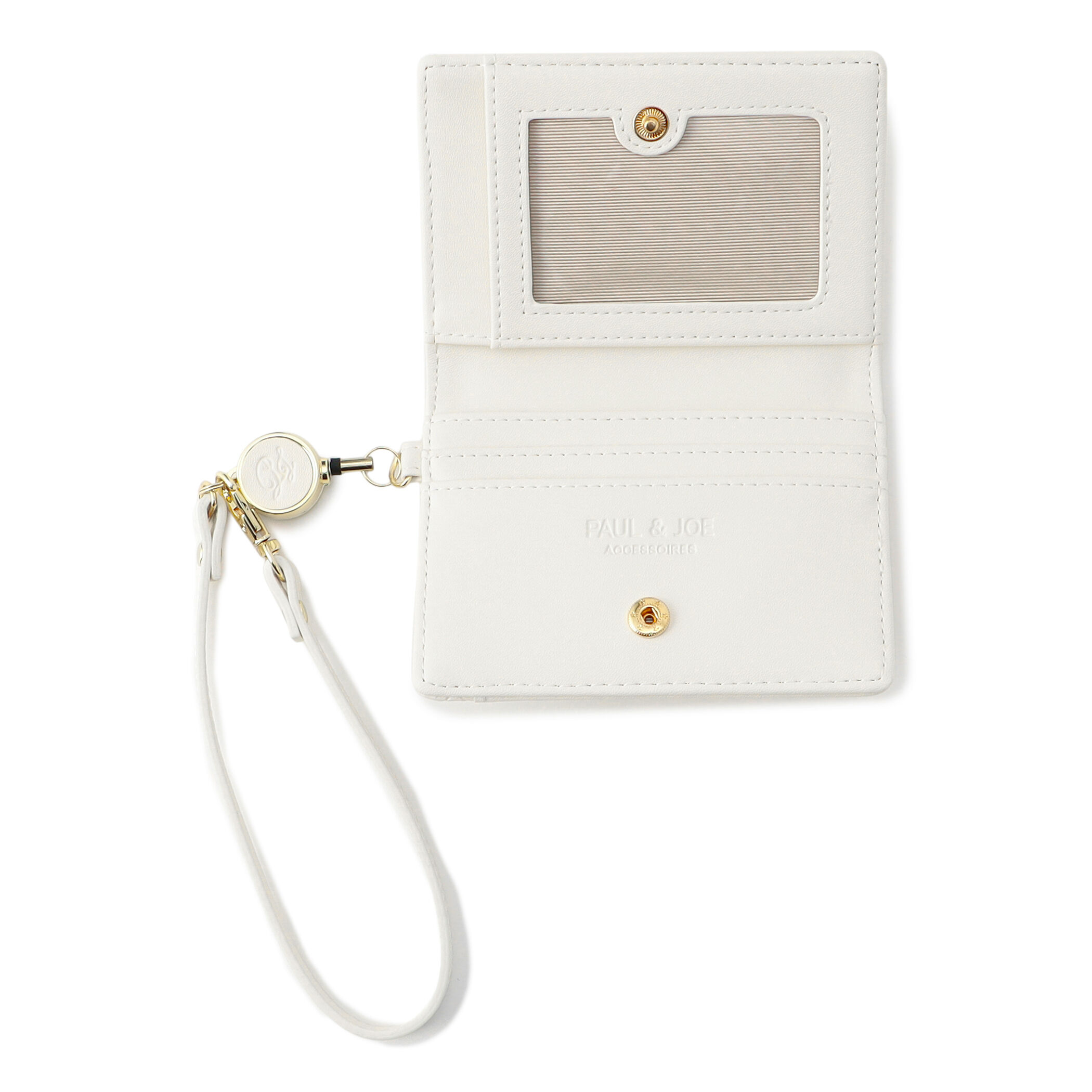 PAUL&JOE「２面パスケース／ロゴエンボス」|定期入れ|