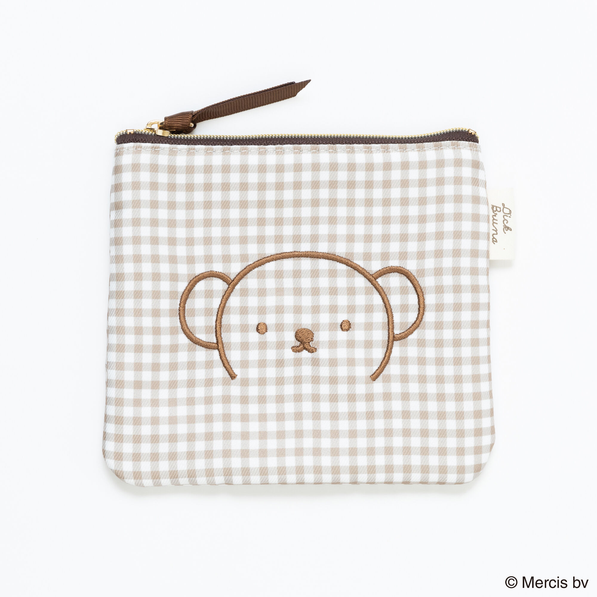  「BRUNA  CHECKERED ミニフラットポーチ」|ポーチ|BRN