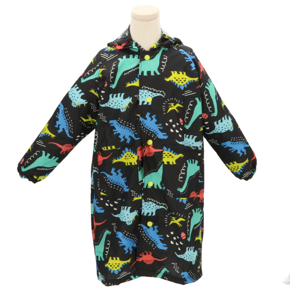 BACKYARD FAMILY「レインコート キッズ ランドセル対応 通販 女の子 撥水 クリア おしゃれ かわいい ジュニア」|その他ベビー用品|ブラック1