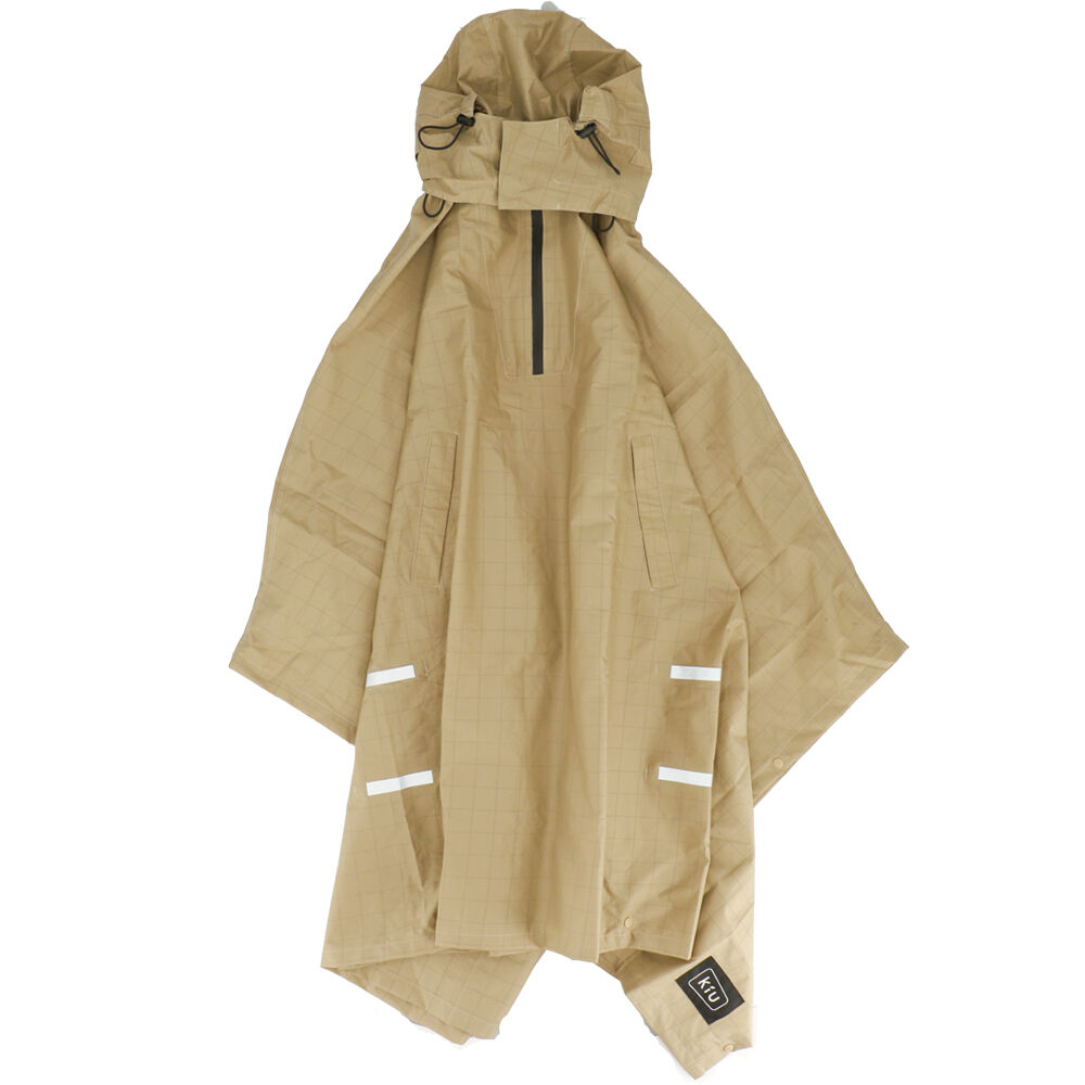 KiU「kiu レイン コート ポンチョ 通販 キウ k203 レインコート レディース メンズ おしゃれ」|レインコート|ベージュ1
