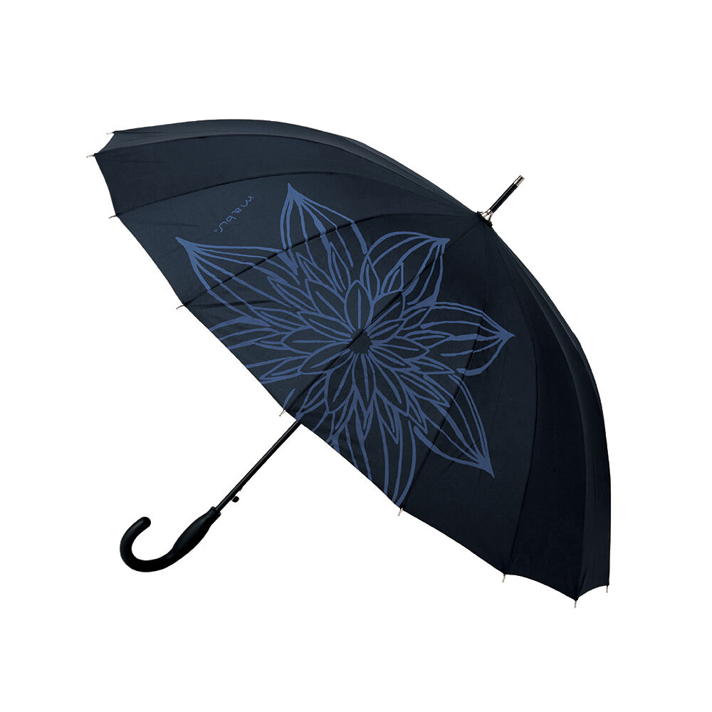 BACKYARD FAMILY「傘 レディース 長傘 ワンタッチ 通販 ブランド おしゃれ ジャンプ傘 58cm 晴雨兼用傘 丈夫」|傘|ブラック1