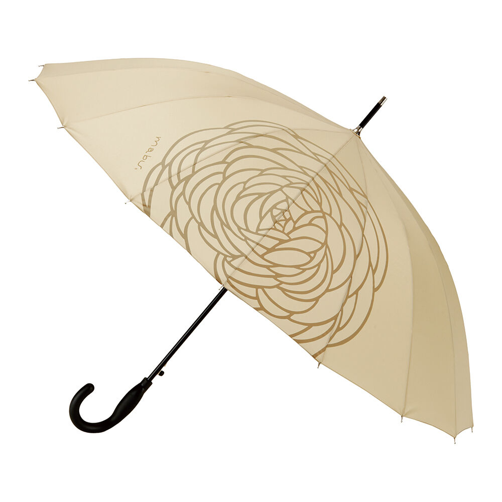 BACKYARD FAMILY「傘 レディース 長傘 ワンタッチ 通販 ブランド おしゃれ ジャンプ傘 58cm 晴雨兼用傘 丈夫」|傘|ベージュ1