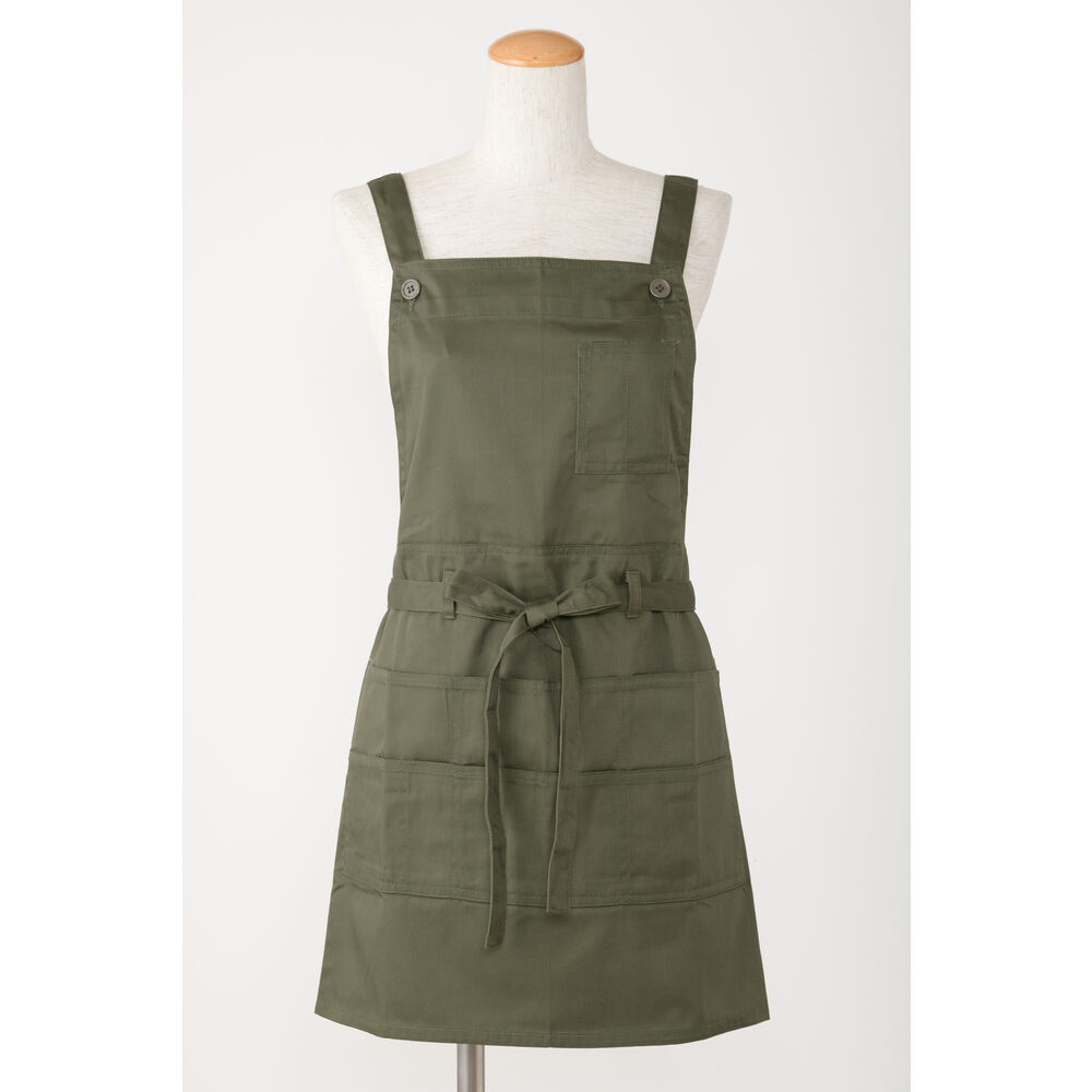 BACKYARD FAMILY「エプロン おしゃれ 通販 エプロン ナチュラル レディース ポケット たくさん h型 ワンピース」|食器・キッチングッズ|グリーン1