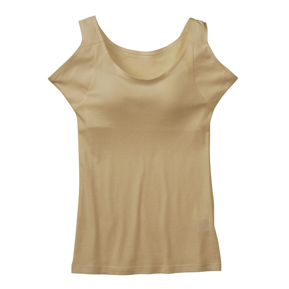 BACKYARD FAMILY「汗取りインナー カップ付き 通販 レディース ブラ 汗取り インナー タンクトップ 汗取りパッド」|インナー|ベージュ1