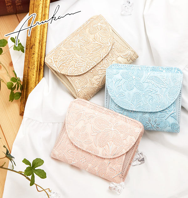 BACKYARD FAMILY「二つ折り財布 クレア Arukan アルカン 通販 レディース 財布 二つ折り 札入れ 本革 牛革」|財布|