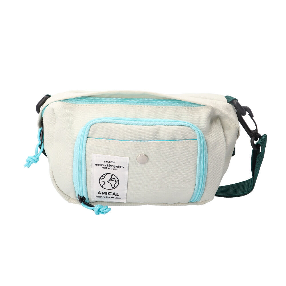 BACKYARD FAMILY「AMICAL アミカル ミニショルダーバッグ 通販 AMC1-002 蛇腹ポケット」|ショルダー・メッセンジャー|ホワイト1