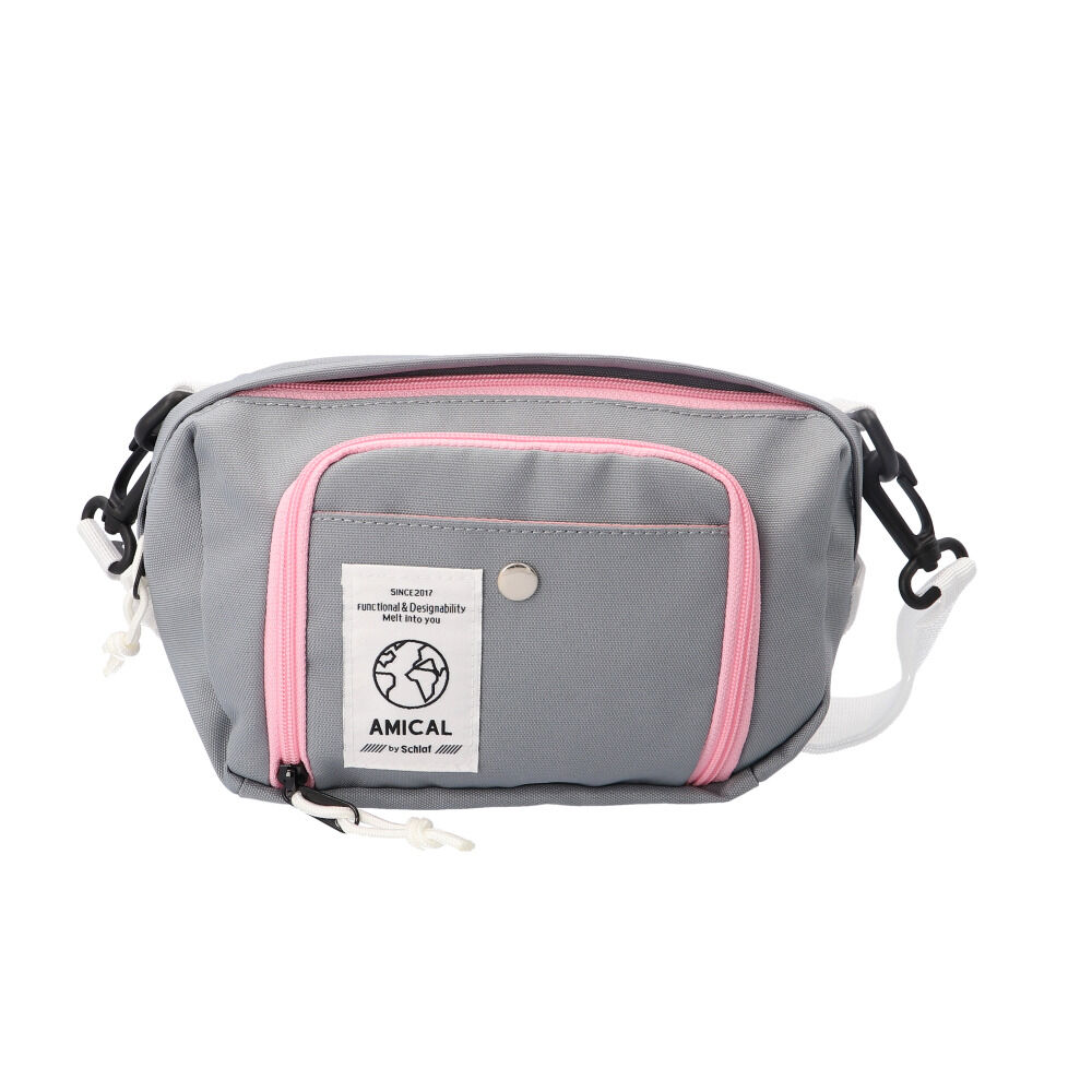 BACKYARD FAMILY「AMICAL アミカル ミニショルダーバッグ 通販 AMC1-002 蛇腹ポケット」|ショルダー・メッセンジャー|グレー1