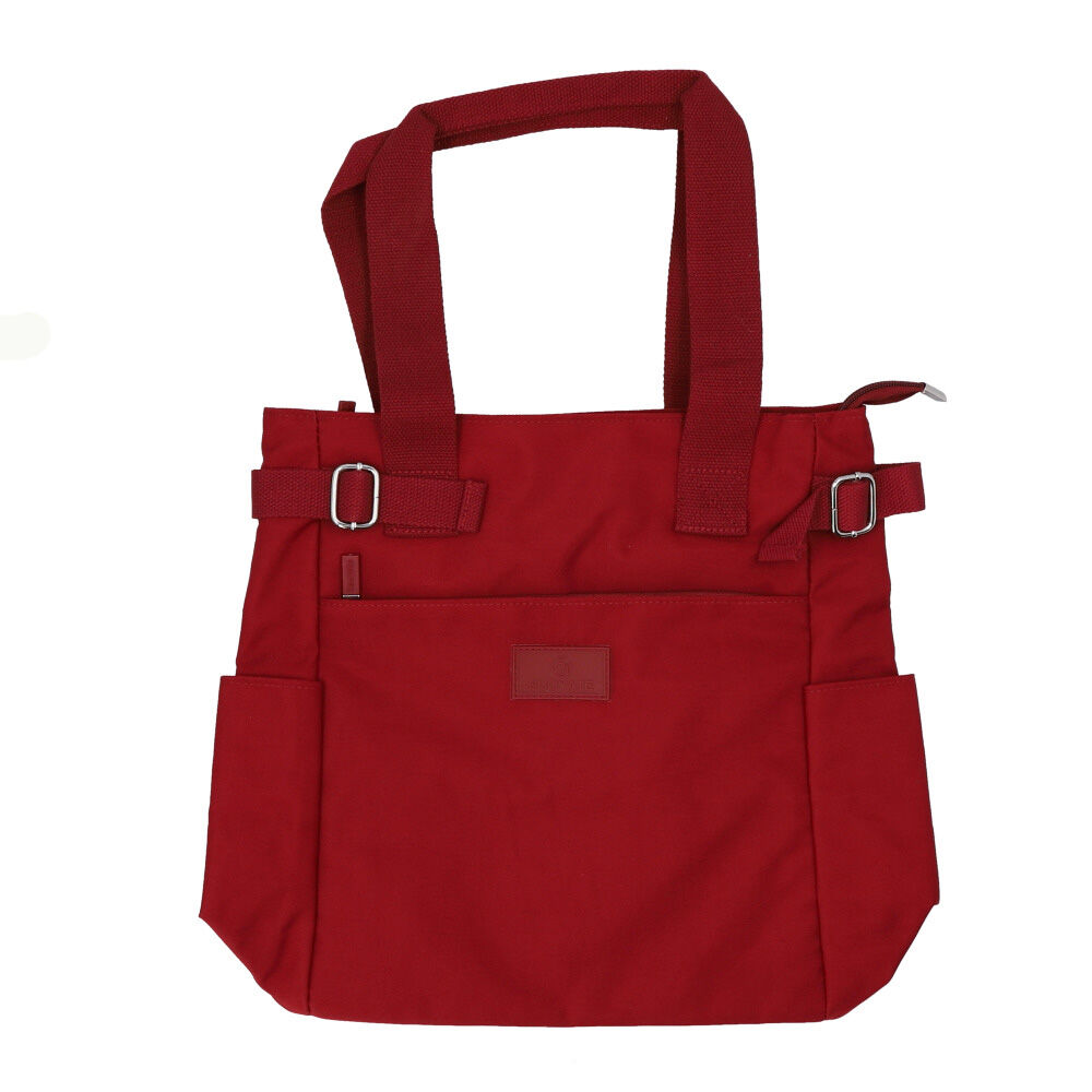 BACKYARD FAMILY「トートバッグ レディース 大きめ 通販 トートバック ナイロン 通勤 通学 A4 縦型 縦長 軽量」|トートバッグ|レッド1