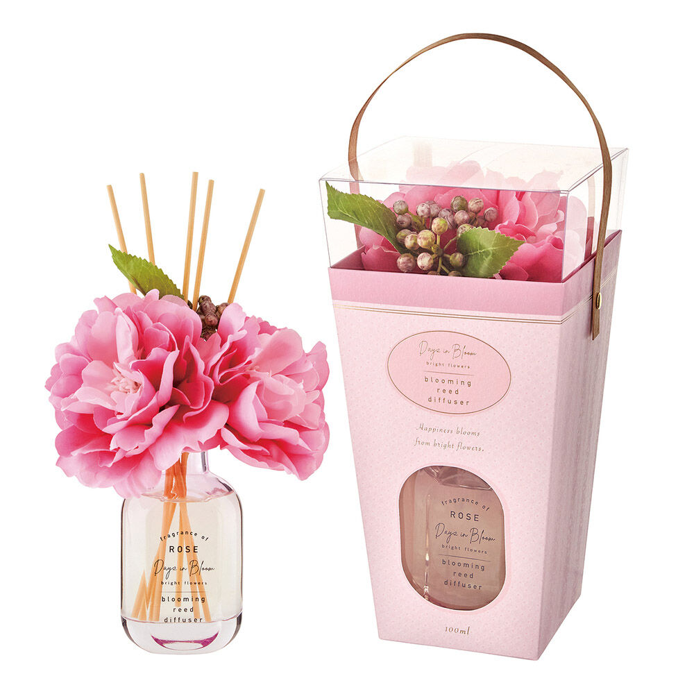 BACKYARD FAMILY「リードディフューザー 通販 ディフューザー アロマディフューザー スティック ガラスボトル」|アロマ・ルームフレグランス|ピンク1