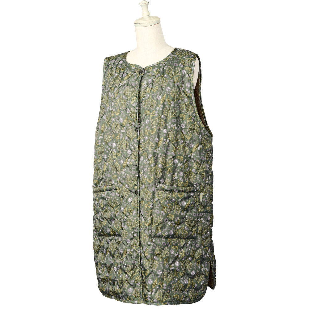 BACKYARD FAMILY「REP レップ エプロン キルト 通販 キルトエプロン 前掛 前掛け ボア ゆったり ポケット」|その他|グリーン1