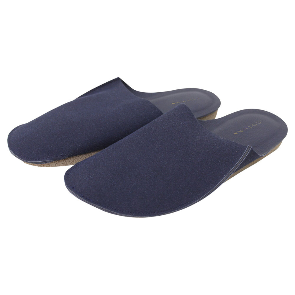 BACKYARD FAMILY「携帯スリッパ メンズ スエード 通販 スリッパ 室内履き 室内ばき ルームシューズ おしゃれ」|ルームシューズ|ブルー1