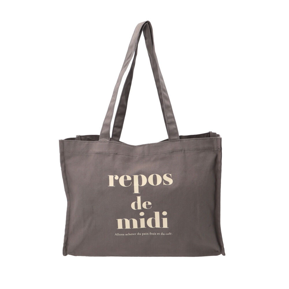 BACKYARD FAMILY「帆布 トートバッグ 通販 トート トートバック 手提げ 肩掛け スクエア 横長 無地 コットン」|トートバッグ|グレー1