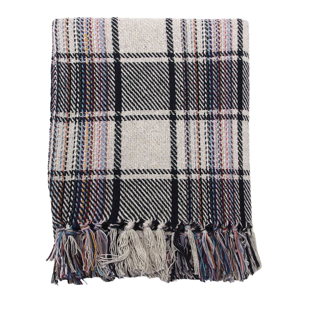 BACKYARD FAMILY「キーストーン マルチカバー 通販 マルチクロス ソファーカバー 120cm &times; 160cm」|ブランケット|ブラック1