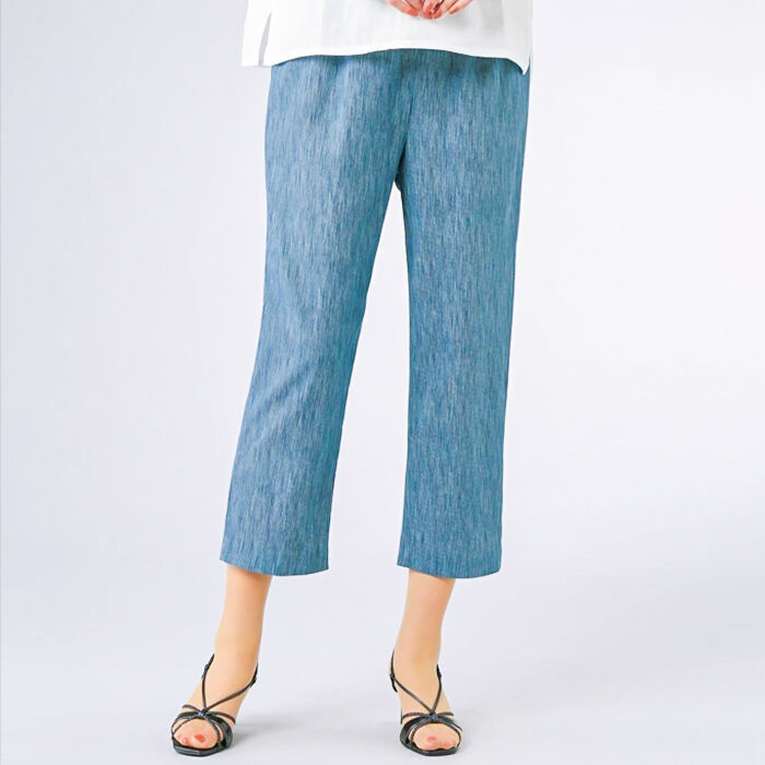 BACKYARD FAMILY「クロップドパンツ レディース 通販 ゆるラク高島ちぢみ8分丈パンツ２本組 高島ちぢみ 八分丈」|その他|