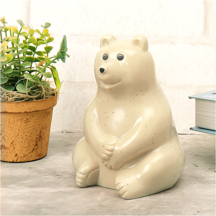 BACKYARD FAMILY「ポーラーベアバンク 貯金箱 通販 置き物 小銭 お金 シロクマ 北欧 かわいい コンパクト」|その他|