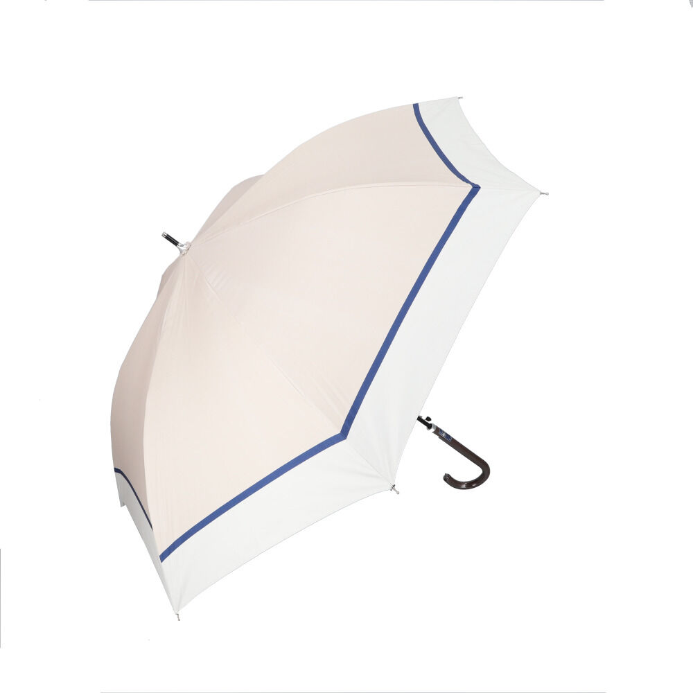 BACKYARD FAMILY「長傘 レディース グラスファイバー 通販 晴雨兼用 58cm ジャンプ傘 雨傘 傘 かさ」|傘|ベージュ1