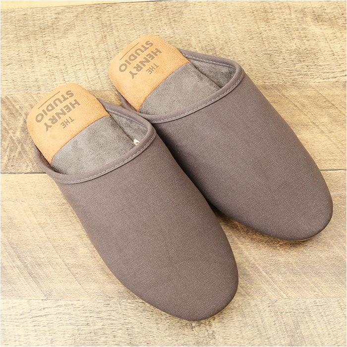 BACKYARD FAMILY「スリッパ オシャレ 通販 ヘンリースタジオ かかとアクセントスリッパ 前詰まりスリッパ」|ルームシューズ|