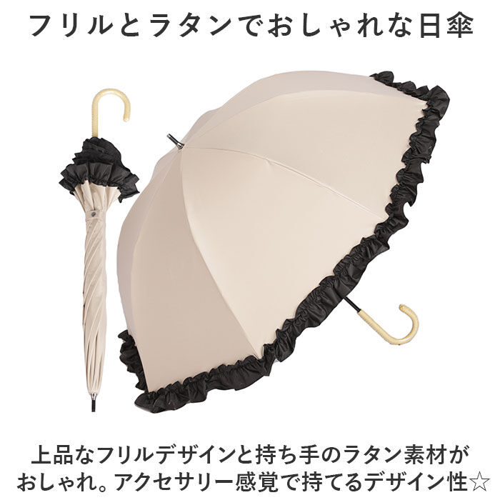 BACKYARD FAMILY「KIZAWA 日傘 完全遮光 通販 傘 50cm 1級遮光 晴雨兼用傘 長傘 雨傘 レディース」|傘|