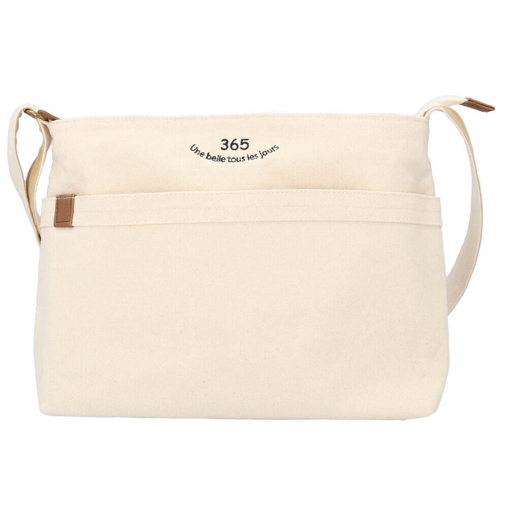 BACKYARD FAMILY「Lafiel ラフィール ショルダーバッグ 大容量 通販 ショルダーバック ショルダー 刺繍」|ショルダー・メッセンジャー|ホワイト1