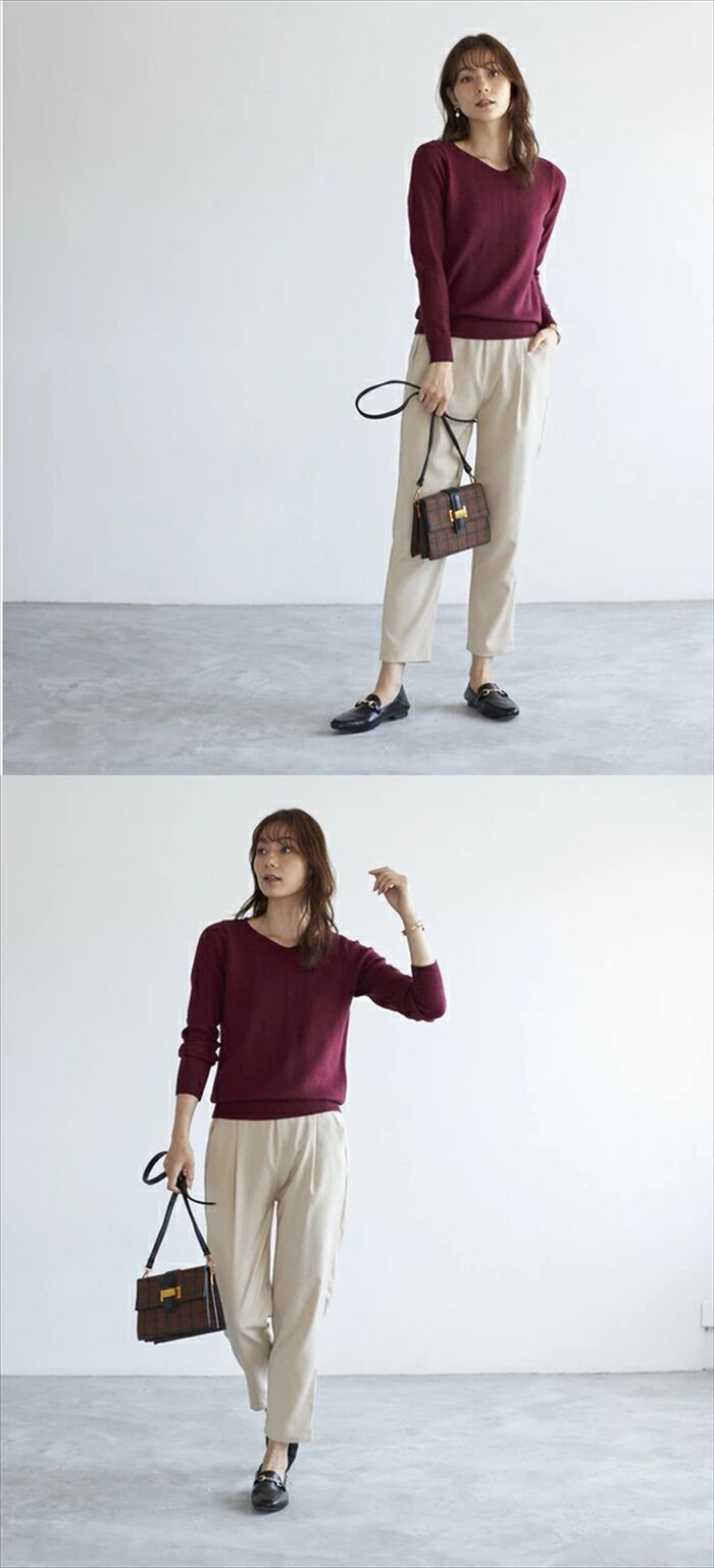 BACKYARD FAMILY「ニット 秋 レディース きれいめ 通販 セーター Vネックセーター プルオーバー 静電気 防止 服」|ニット・セーター|