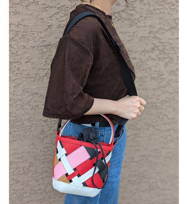 CAMPER「[カンペール] CALVIA ショルダーバッグ」|ショルダー・メッセンジャー|レッド