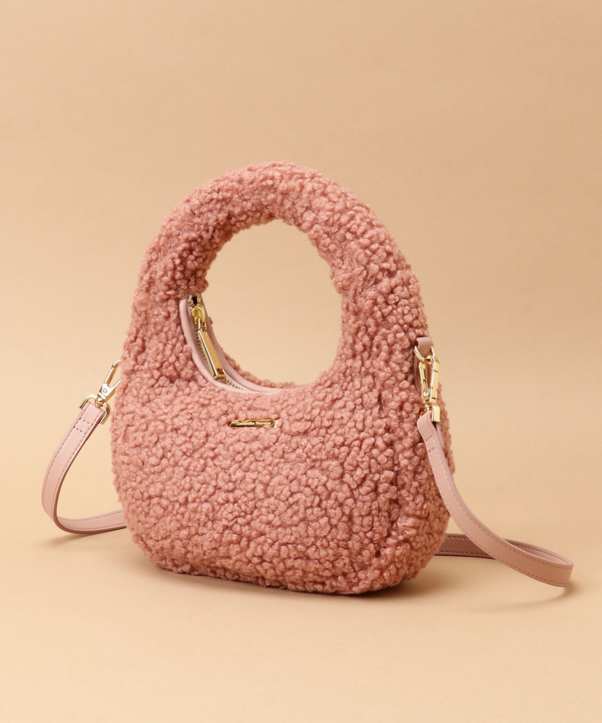 Samantha Thavasa「カールファー ハーフムーンバッグ」|ハンドバッグ|