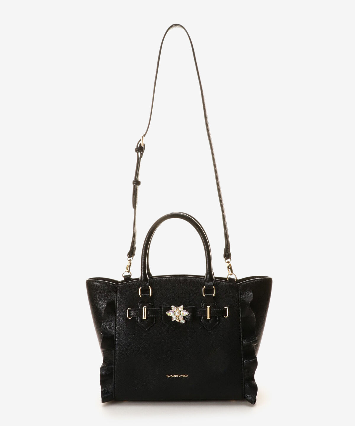 Samantha Vega「ビジューリボンフラッター(小)」|ハンドバッグ|